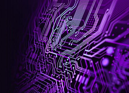 blue and purple technology